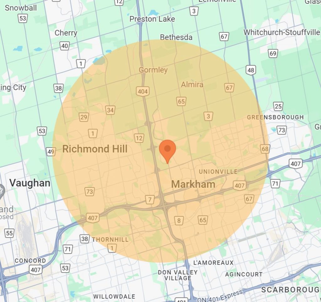 Canada Toronto Markham Happy Mother Baby Group Delivery Area